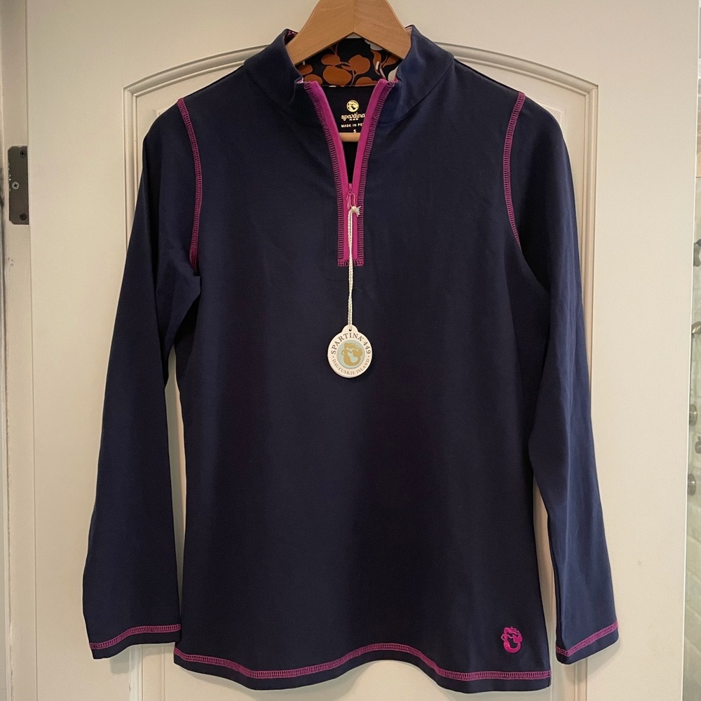 Spartina Navy quarter-zip pullover Size Small